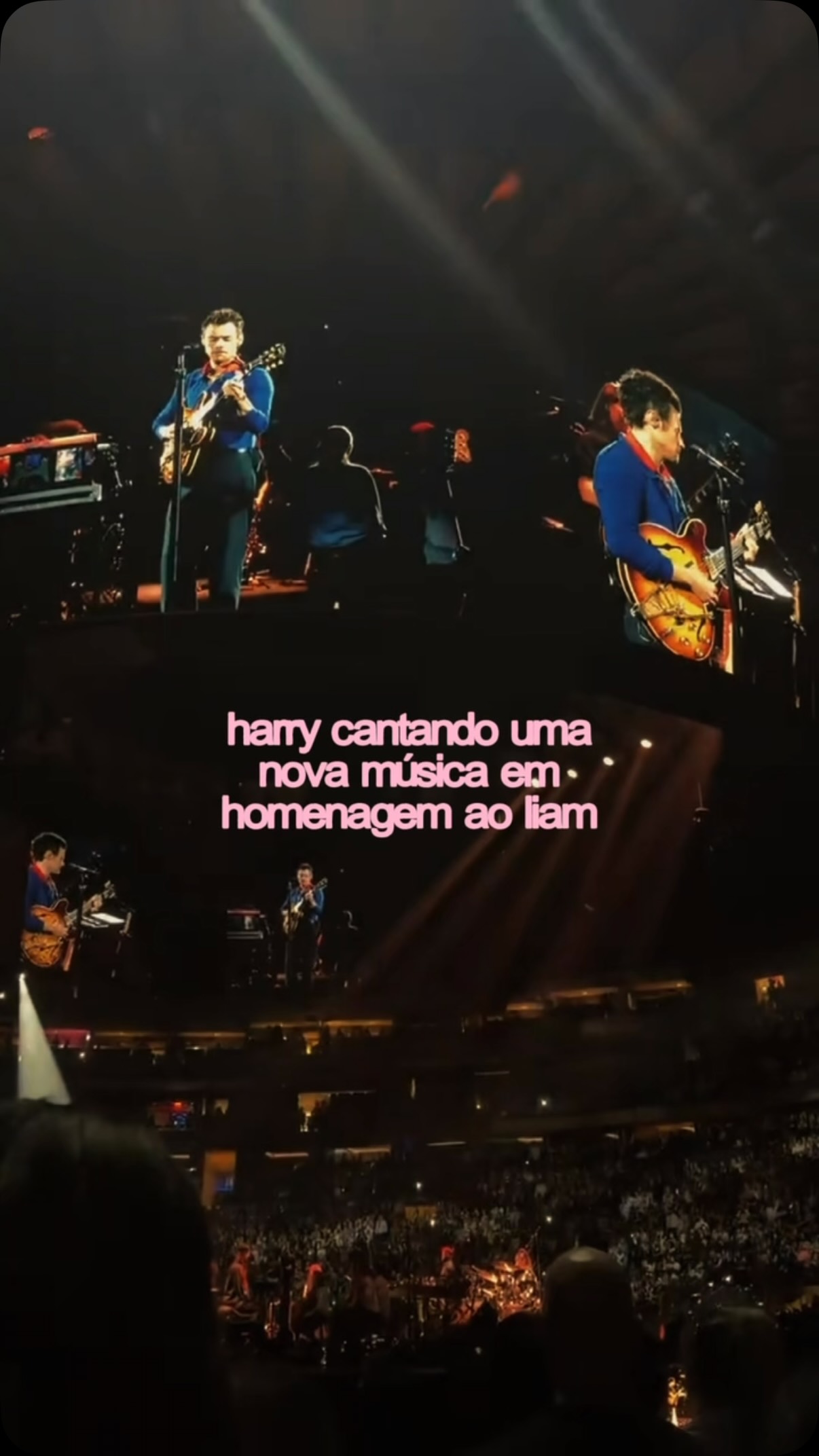 Harry Styles cantou “What Is Enough”, uma nova música composta pro Liam Payne, hoje no Madison Square Garden. 🤍

“Tem pessoas na vida que se não fosse por elas eu não estaria aqui. Há dois anos eu perdi um amigo muito importante pra mim. Vou tocar uma música que escrevi há dois anos. Essa é para o Liam.”

🎥 Reprodução: X/oliviahaggie 
#harrystyles #liampayne