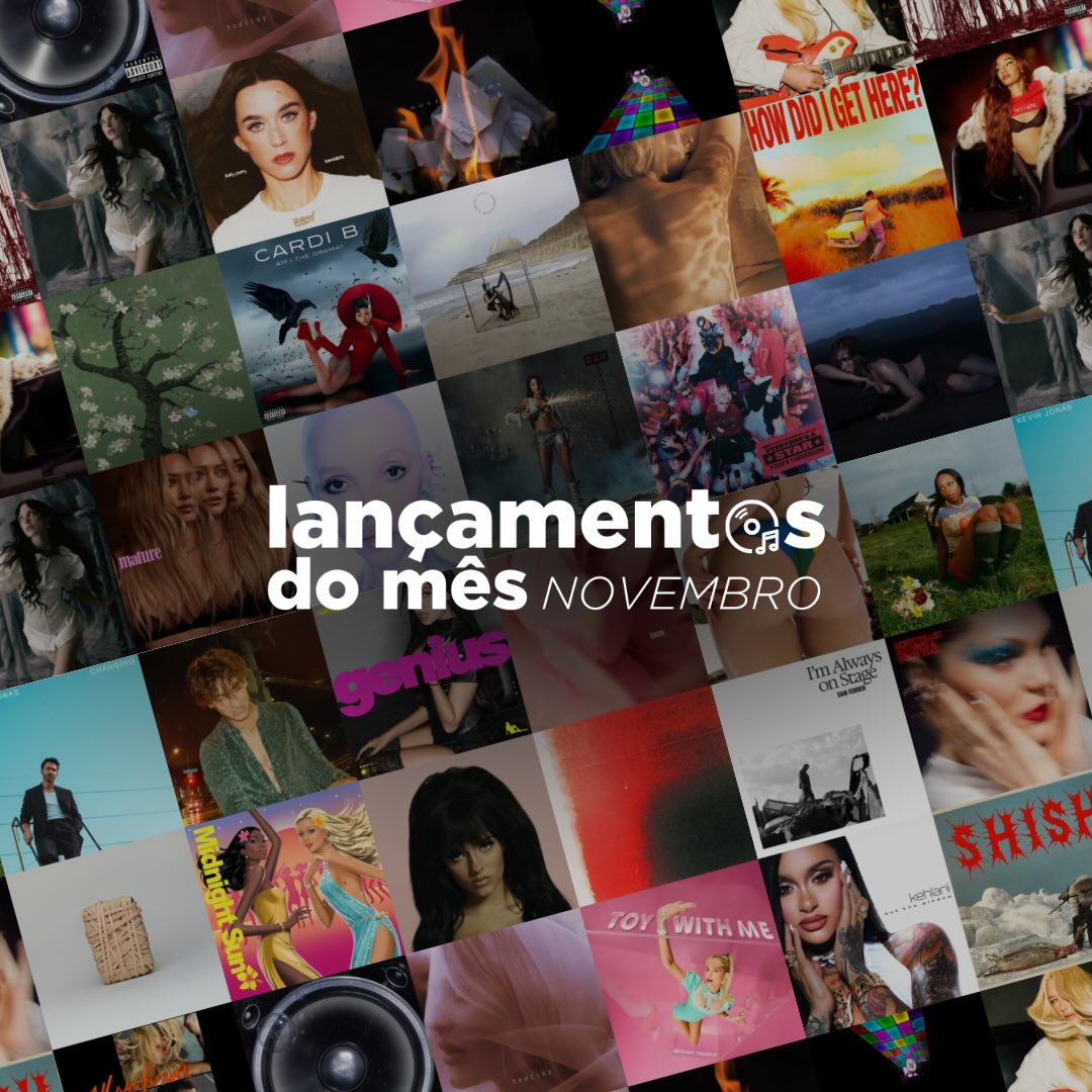 Sem maturidade pra tantos comebacks que bateram na nossa porta em novembro. Do pop ao rap, foi só surpresa atrás de surpresa, um surto coletivo a cada notificação. Nossos faves entregaram tudo e mais um pouco.

Pra conferir a playlist e todos os lançamentos, acesse o link na nossa bio 💜